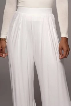 JLUXLABEL JLUXBASIX IVORY DEVYN WIDE LEG PANTS