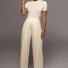 JLUXLABEL JLUXBASIX BUTTERCREAM DEVYN WIDE LEG PANTS NEW ARRIVALS