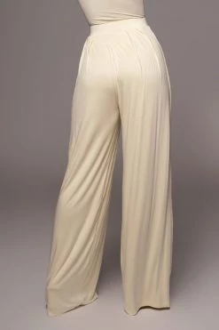 JLUXLABEL JLUXBASIX BUTTERCREAM DEVYN WIDE LEG PANTS NEW ARRIVALS
