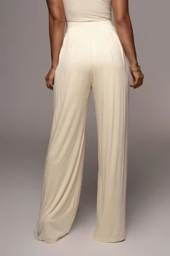 JLUXLABEL JLUXBASIX BUTTERCREAM DEVYN WIDE LEG PANTS NEW ARRIVALS