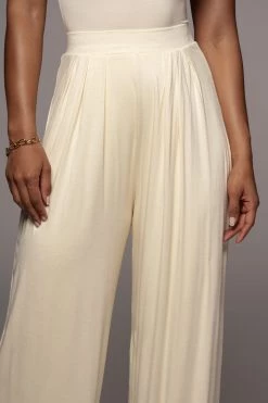 JLUXLABEL JLUXBASIX BUTTERCREAM DEVYN WIDE LEG PANTS NEW ARRIVALS