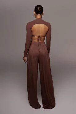 JLUXLABEL JLUXBASIX CHOCOLATE DEVYN WIDE LEG PANTS 18 JLUXLABEL JLUXBASIX CHOCOLATE DEVYN WIDE LEG PANTS
