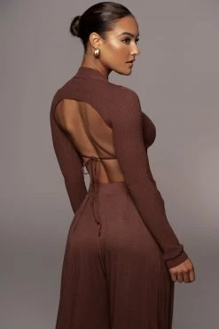 JLUXLABEL JLUXBASIX CHOCOLATE DEVYN WIDE LEG PANTS 17 JLUXLABEL JLUXBASIX CHOCOLATE DEVYN WIDE LEG PANTS