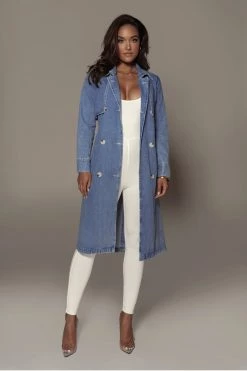 JLUXLABEL ZANDRA DENIM COAT