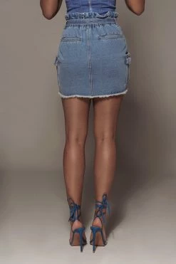 JLUXLABEL SALE MEDIUM WASH ROBIN DENIM SKIRT