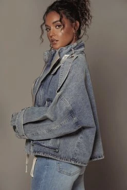 JLUXLABEL ESTHER UTILITY DENIM JACKET 20 JLUXLABEL ESTHER UTILITY DENIM JACKET