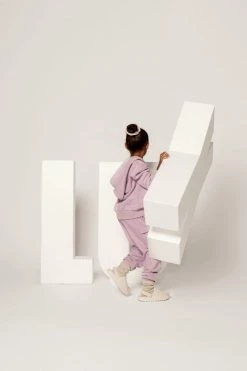 JLUXLABEL LILAC JLUXKIDS FLEECE UNISEX HOODIE