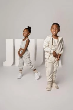 JLUXLABEL BUTTERCREAM JLUXKIDS UNISEX CARGO JOGGERS 28 JLUXLABEL BUTTERCREAM JLUXKIDS UNISEX CARGO JOGGERS