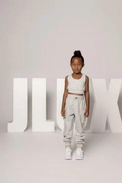JLUXLABEL GREY JLUXKIDS UNISEX CARGO JOGGERS
