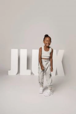 JLUXLABEL GREY LILLIE KIDS FLEECE TOP SALE