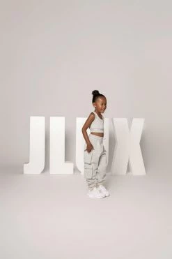 JLUXLABEL GREY LILLIE KIDS FLEECE TOP SALE