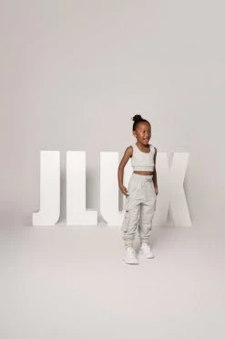 JLUXLABEL GREY JLUXKIDS UNISEX CARGO JOGGERS