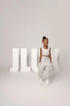 JLUXLABEL GREY JLUXKIDS UNISEX CARGO JOGGERS
