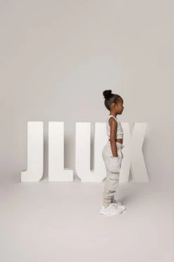 JLUXLABEL GREY LILLIE KIDS FLEECE TOP SALE