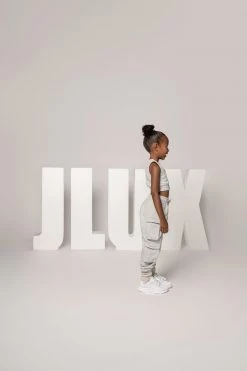 JLUXLABEL GREY LILLIE KIDS FLEECE TOP SALE