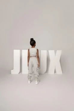 JLUXLABEL GREY JLUXKIDS UNISEX CARGO JOGGERS