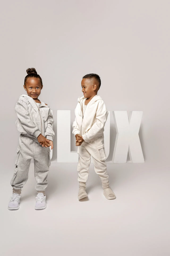 JLUXLABEL BUTTERCREAM JLUXKIDS UNISEX CARGO JOGGERS 18 JLUXLABEL BUTTERCREAM JLUXKIDS UNISEX CARGO JOGGERS