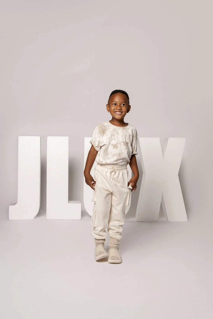 JLUXLABEL BUTTERCREAM JLUXKIDS UNISEX CARGO JOGGERS 15 JLUXLABEL BUTTERCREAM JLUXKIDS UNISEX CARGO JOGGERS