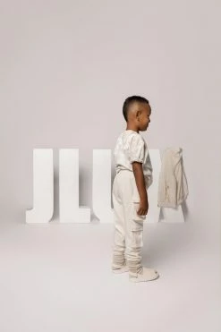 JLUXLABEL BUTTERCREAM JLUXKIDS UNISEX CARGO JOGGERS 41 JLUXLABEL BUTTERCREAM JLUXKIDS UNISEX CARGO JOGGERS