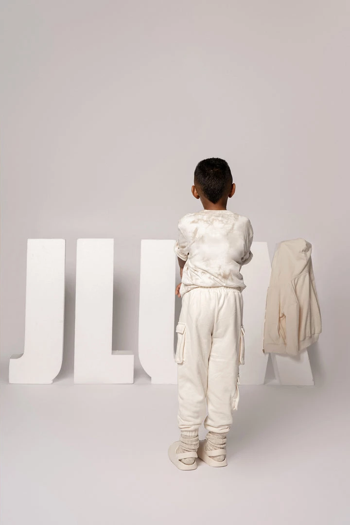 JLUXLABEL BUTTERCREAM JLUXKIDS UNISEX CARGO JOGGERS 22 JLUXLABEL BUTTERCREAM JLUXKIDS UNISEX CARGO JOGGERS