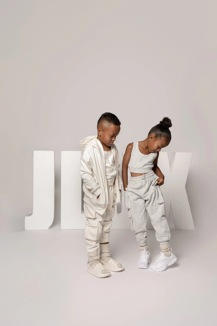 JLUXLABEL BUTTERCREAM JLUXKIDS UNISEX CARGO JOGGERS 9 JLUXLABEL BUTTERCREAM JLUXKIDS UNISEX CARGO JOGGERS