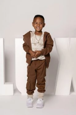 JLUXLABEL PECAN JLUXKIDS FLEECE UNISEX HOODIE