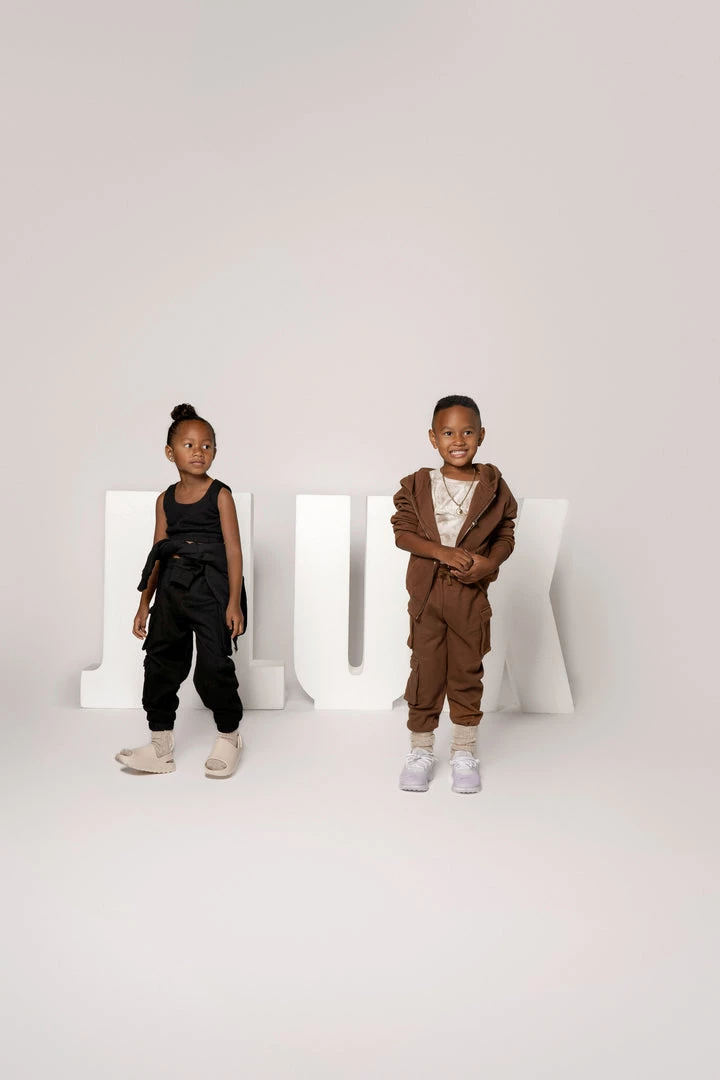 JLUXLABEL BLACK JLUXKIDS UNISEX CARGO JOGGERS 5 JLUXLABEL BLACK JLUXKIDS UNISEX CARGO JOGGERS