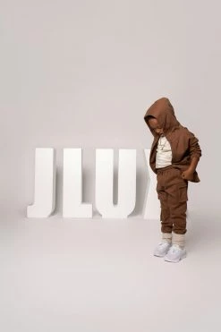 JLUXLABEL PECAN JLUXKIDS FLEECE UNISEX HOODIE