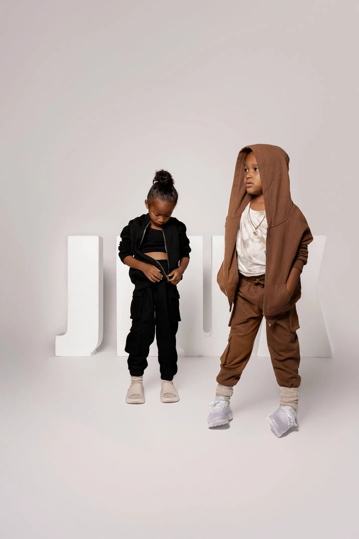 JLUXLABEL BLACK JLUXKIDS UNISEX CARGO JOGGERS 7 JLUXLABEL BLACK JLUXKIDS UNISEX CARGO JOGGERS