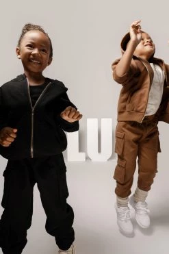 JLUXLABEL PECAN JLUXKIDS UNISEX CARGO JOGGERS