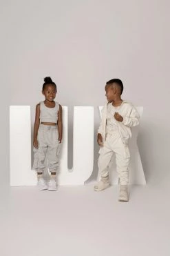 JLUXLABEL GREY LILLIE KIDS FLEECE TOP SALE