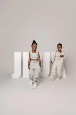 JLUXLABEL GREY LILLIE KIDS FLEECE TOP SALE