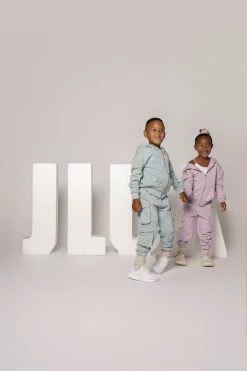 JLUXLABEL SKY BLUE JLUXKIDS UNISEX CARGO JOGGERS