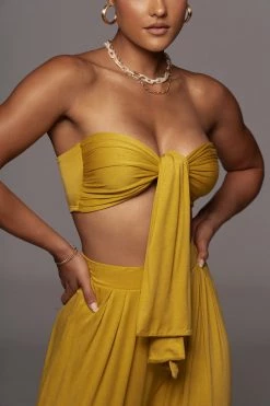 JLUXLABEL JLUXBASIX YELLOW TORY TWO PIECE SET
