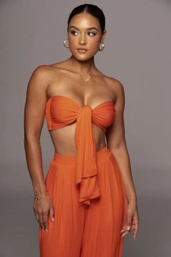 JLUXLABEL JLUXBASIX TANGERINE TORY TWO PIECE SET