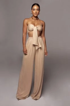 JLUXLABEL NEW ARRIVALS JLUXBASIX TAN TORY TWO PIECE SET
