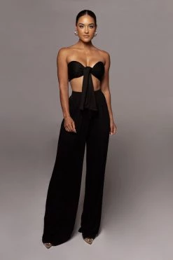 JLUXLABEL JLUXBASIX BLACK TORY TWO PIECE SET BACK IN