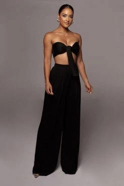 JLUXLABEL JLUXBASIX BLACK TORY TWO PIECE SET BACK IN