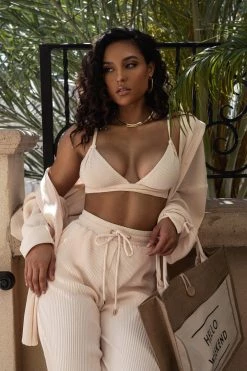 JLUXLABEL NEW ARRIVALS BUTTERCREAM GOING STEADY BRALETTE TOP 31 JLUXLABEL NEW ARRIVALS BUTTERCREAM GOING STEADY BRALETTE TOP