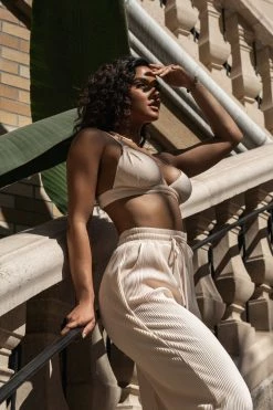 JLUXLABEL NEW ARRIVALS BUTTERCREAM GOING STEADY BRALETTE TOP 38 JLUXLABEL NEW ARRIVALS BUTTERCREAM GOING STEADY BRALETTE TOP
