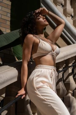 JLUXLABEL NEW ARRIVALS BUTTERCREAM GOING STEADY BRALETTE TOP 40 JLUXLABEL NEW ARRIVALS BUTTERCREAM GOING STEADY BRALETTE TOP
