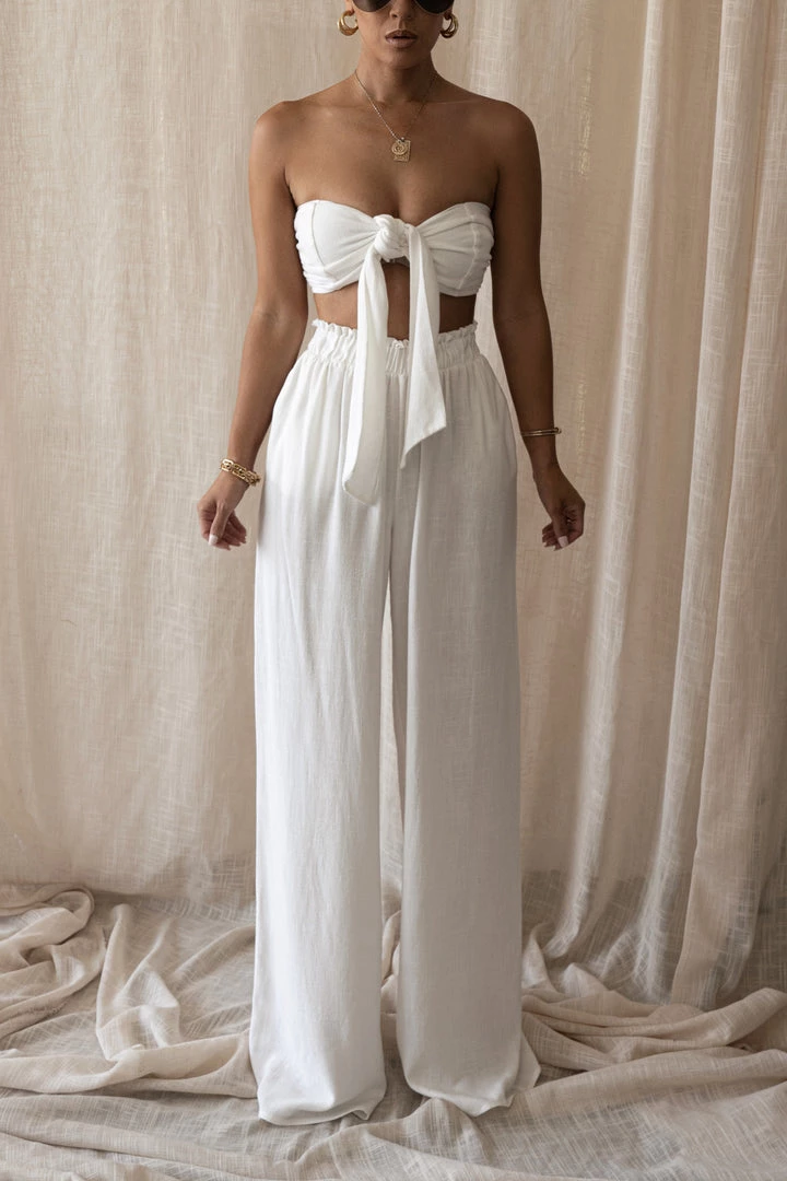 JLUXLABEL WHITE MORE LOVE LINEN SET NEW ARRIVALS 3 JLUXLABEL WHITE MORE LOVE LINEN SET NEW ARRIVALS