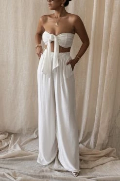 JLUXLABEL WHITE MORE LOVE LINEN SET NEW ARRIVALS 17 JLUXLABEL WHITE MORE LOVE LINEN SET NEW ARRIVALS