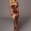 JLUXLABEL CHOCOLATE ALDIS SATIN SLIT DRESS 1 JLUXLABEL CHOCOLATE ALDIS SATIN SLIT DRESS