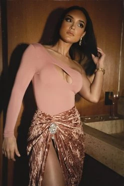 JLUXLABEL ROSE DARLA KEYHOLE BODYSUIT SALE