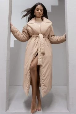 JLUXLABEL TAN LIMITLESS PUFFER JACKET