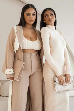 JLUXLABEL BOTTOMS CAPPUCCINO ARLETTE TROUSERS