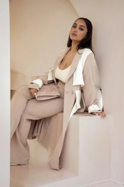 JLUXLABEL BOTTOMS CAPPUCCINO ARLETTE TROUSERS