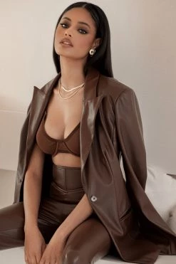 JLUXLABEL CHOCOLATE JONI BRALETTE NEW ARRIVALS