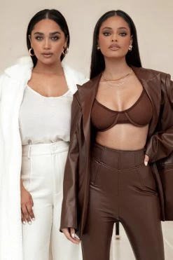 JLUXLABEL CHOCOLATE JONI BRALETTE NEW ARRIVALS